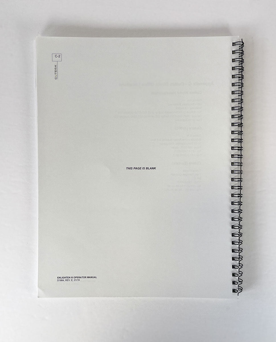 CUTERA Enlighten III, Operator Manual, 01864, REV. E 01/19