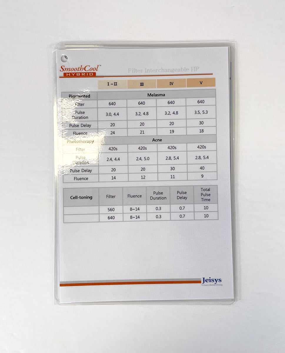 Jeisys Smooth Cool Hybrid Parameter Guide