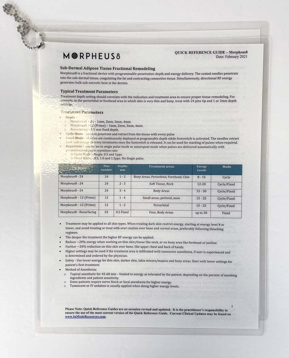 INMODE GUIDE MORPHEUS8 AND USB OPERATOR MANUAL