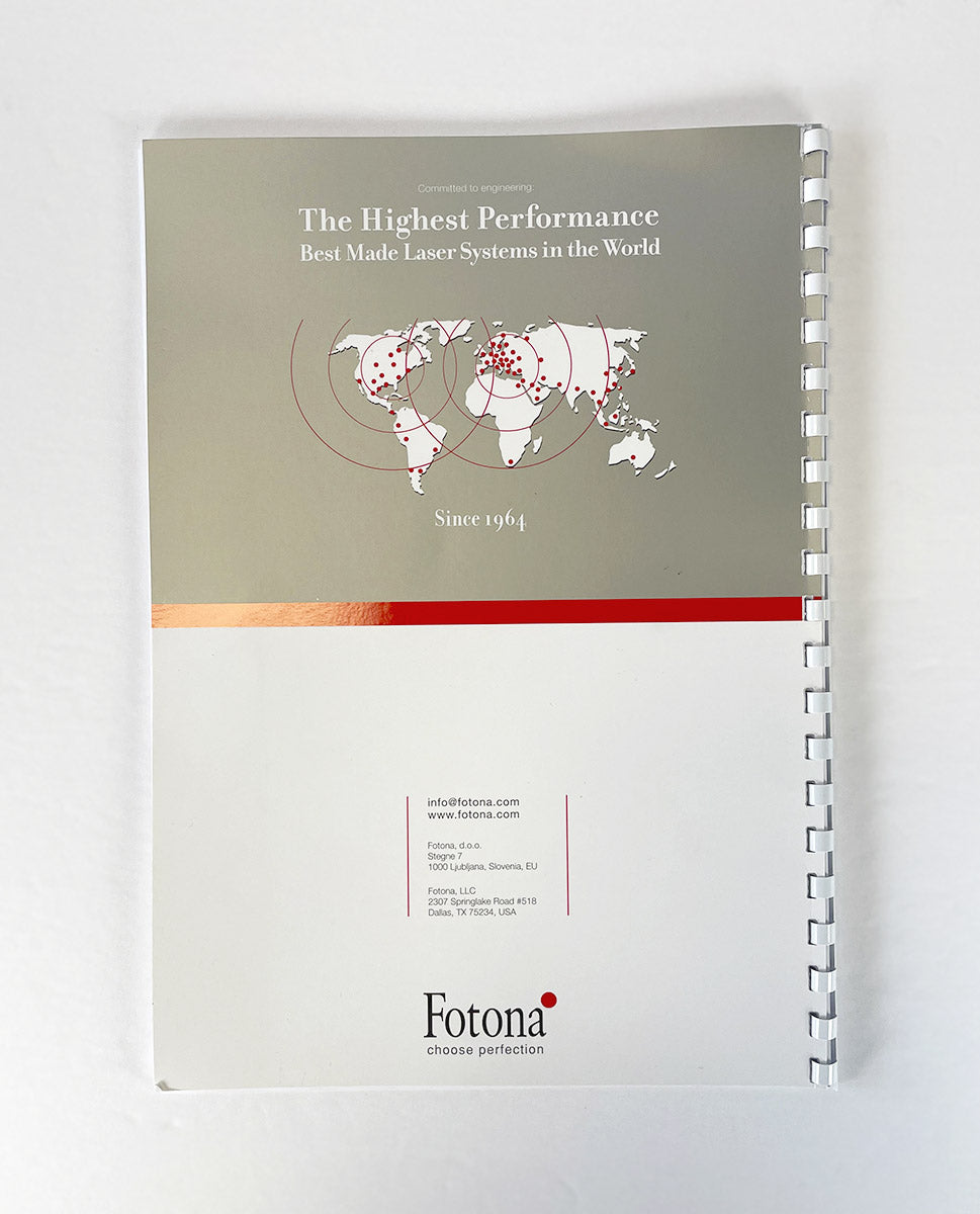 Fotona OPERATOR MANUAL Nd: YAG SCANNER S-11 71105