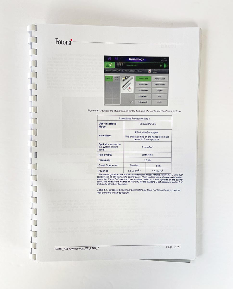 FOTONA Aplications Manual Er YAG and Nd YAG Lasers Gynecology 94798 CE ENG 7