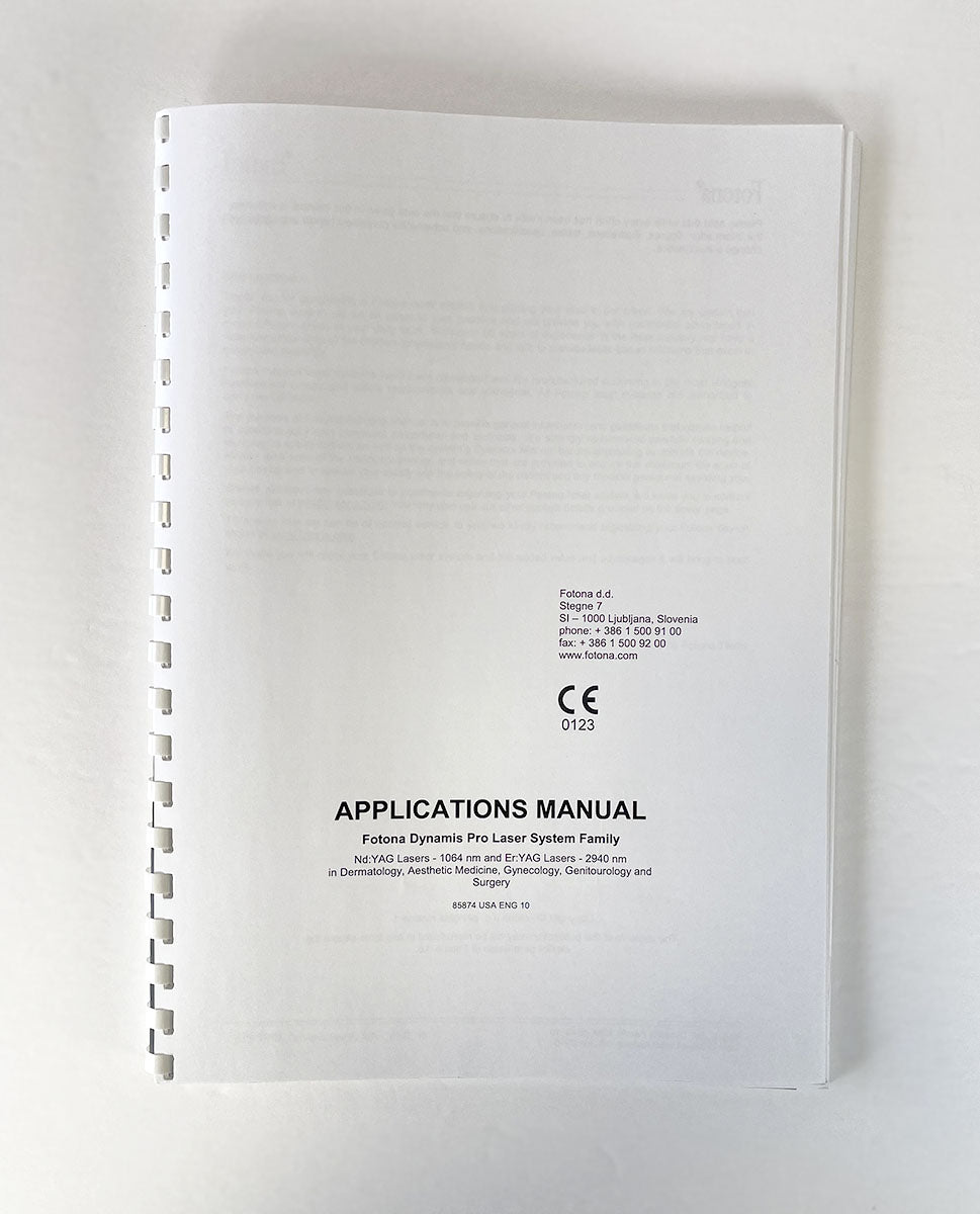 FOTONA Applications Manual Dynamis Pro Laser System Family 85874 USA ENG 10
