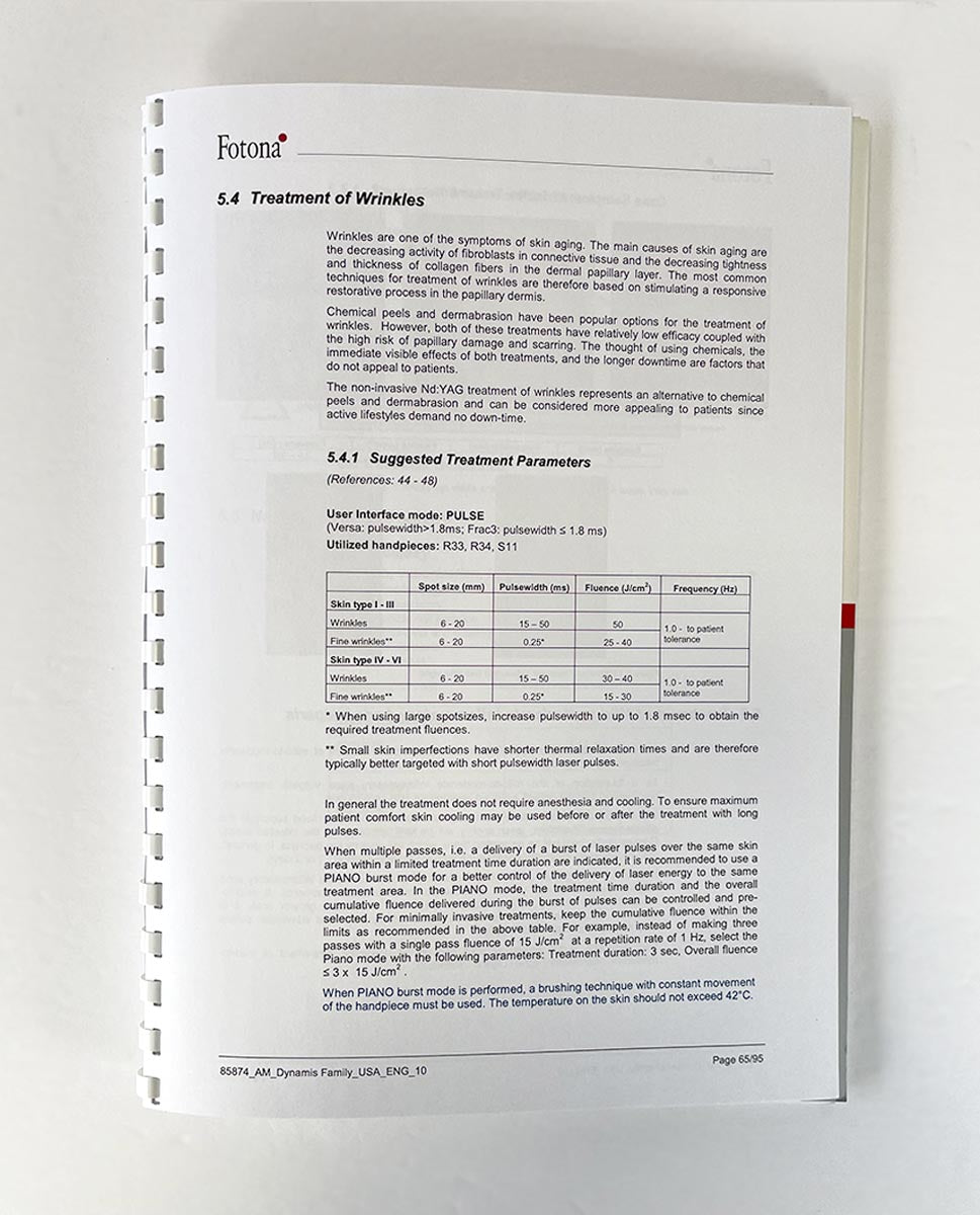 FOTONA Applications Manual Dynamis Pro Laser System Family 85874 USA ENG 10
