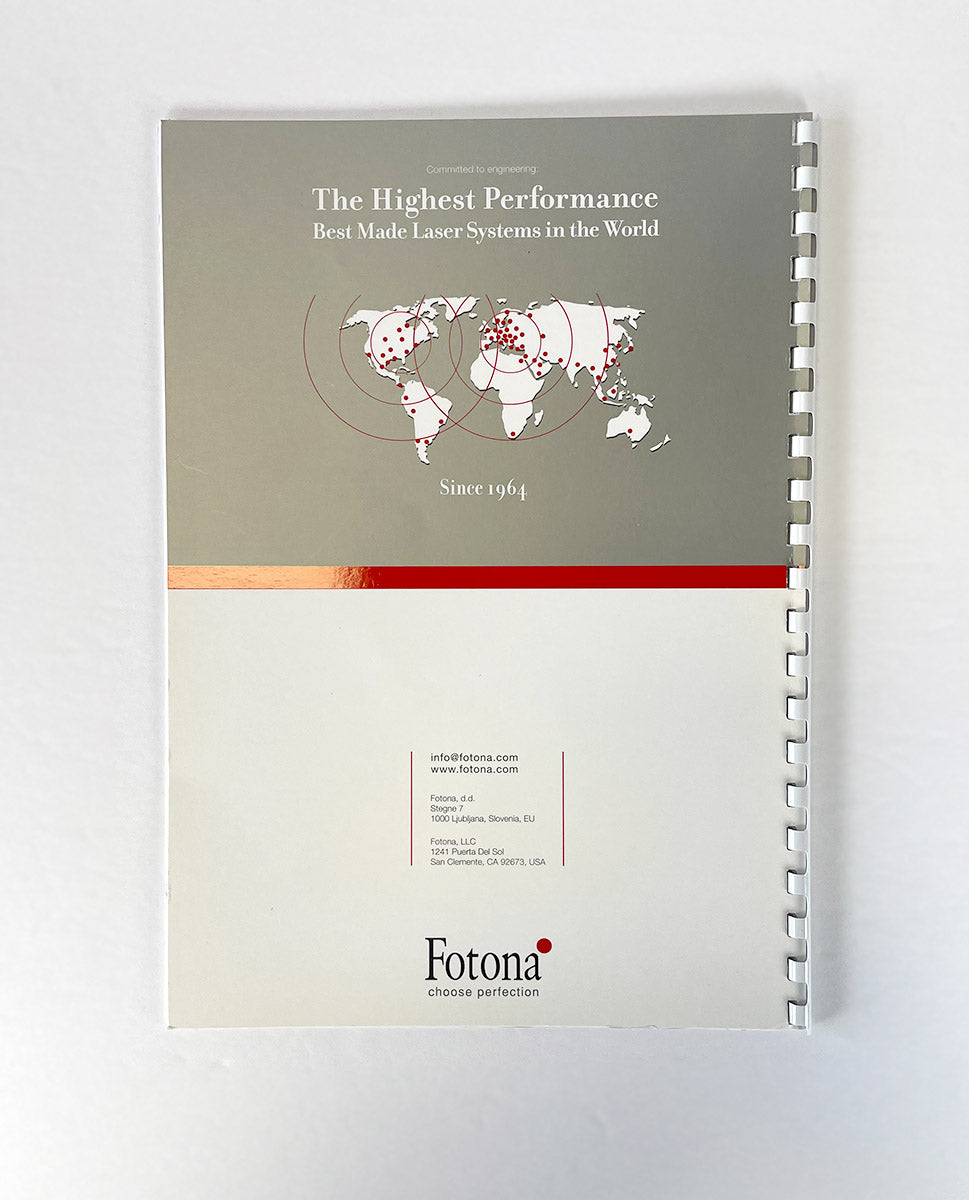 Fotona Chose perfection Applications Manual 91965 USA ENG/3