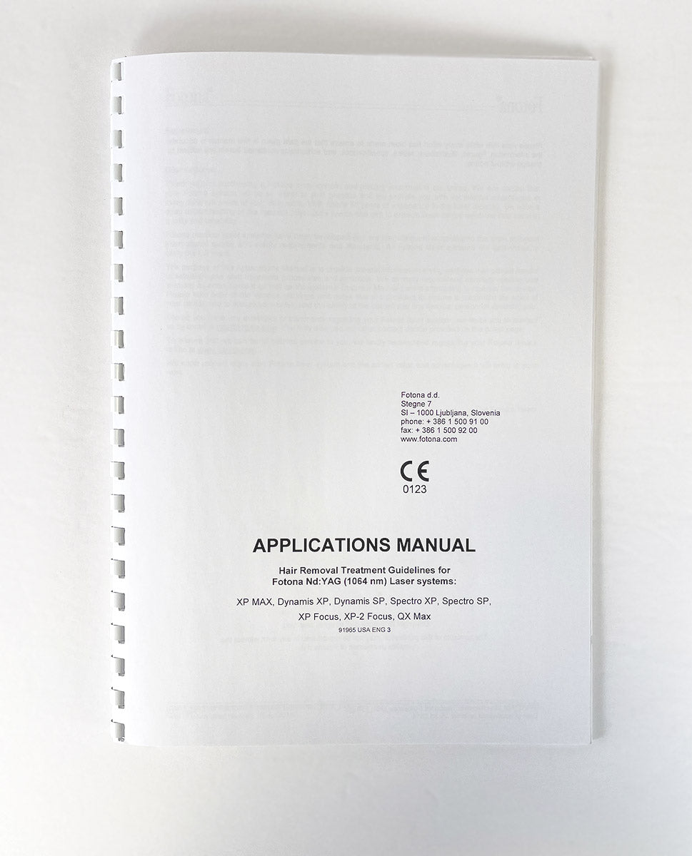 Fotona Chose perfection Applications Manual 91965 USA ENG/3