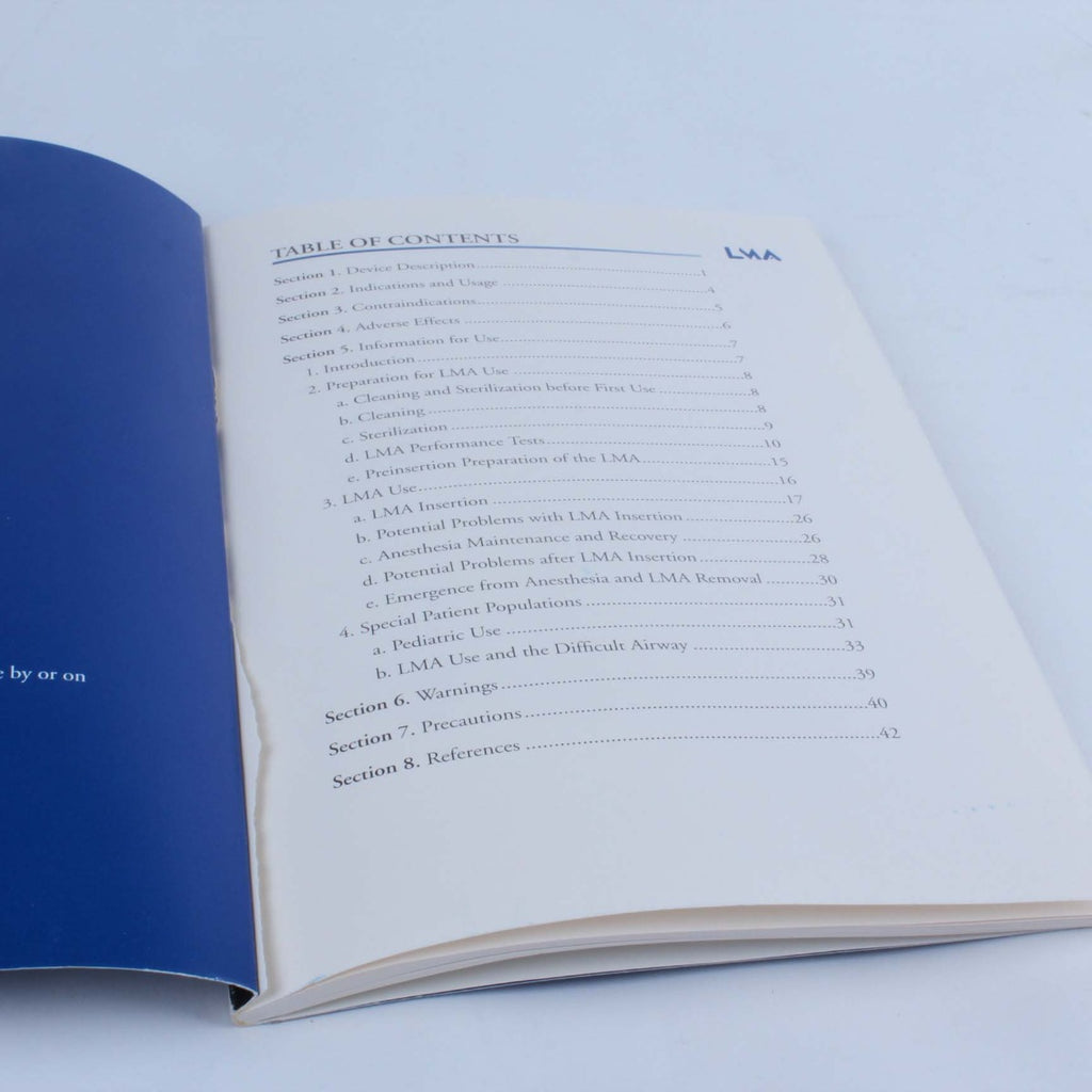 Gensia LMA Laryngeal Airway Instruction Manual – 1995|Y36-108-002
