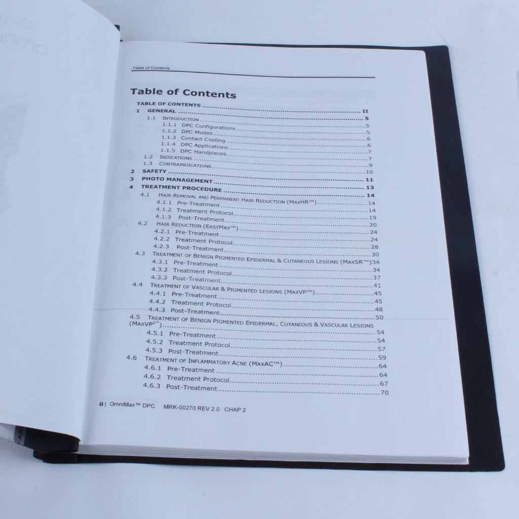 SharpLight OmniMax DPC IPL System User Operator Manual – Rev 2|MRK-00270