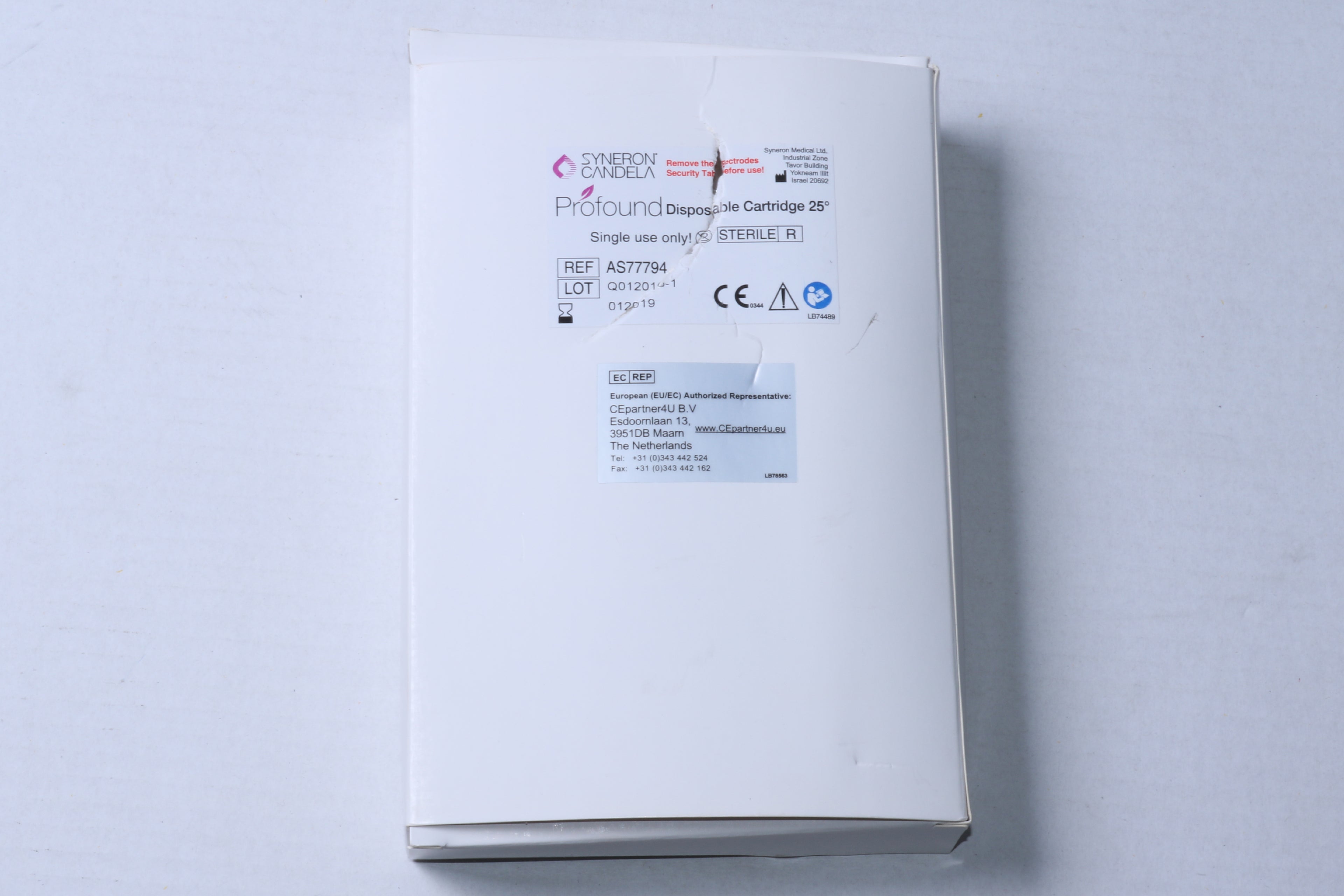 Syneron Candela Profound RF 25º Degree Needle Tip Cartridge AS77794 EXP 2019-01
