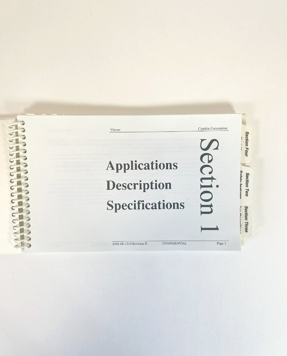 CANDELA, Vbeam, Operator’s Manual P/N 8501-00-1510 Rev.D