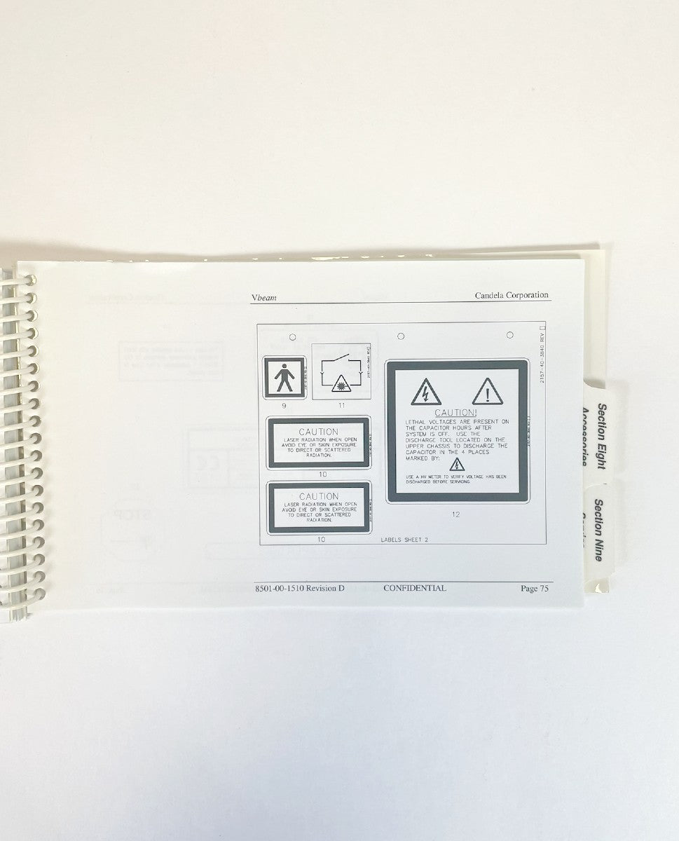CANDELA, Vbeam, Operator’s Manual P/N 8501-00-1510 Rev.D