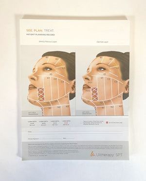 Ultherapy See. Plan. Treat. Patient Planning Record 1010894TRN Rev B. x49 Sheets