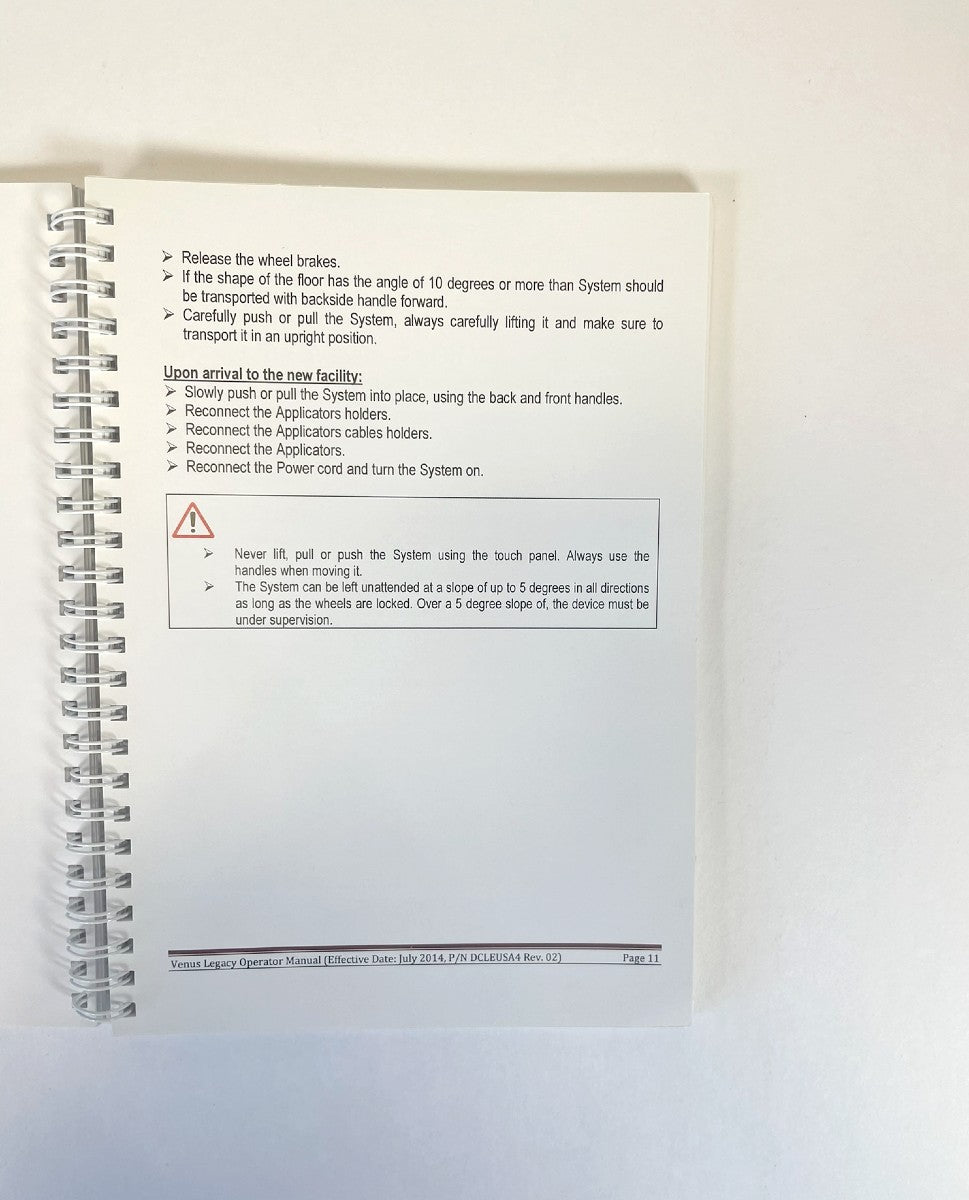 VenusLegacy User Manual Effective Date Jun 2014 P/N Dcleusa