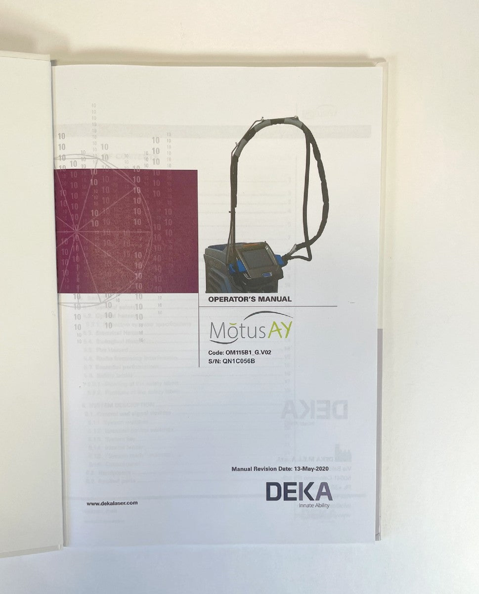 Deka Operator's manual Motus AY