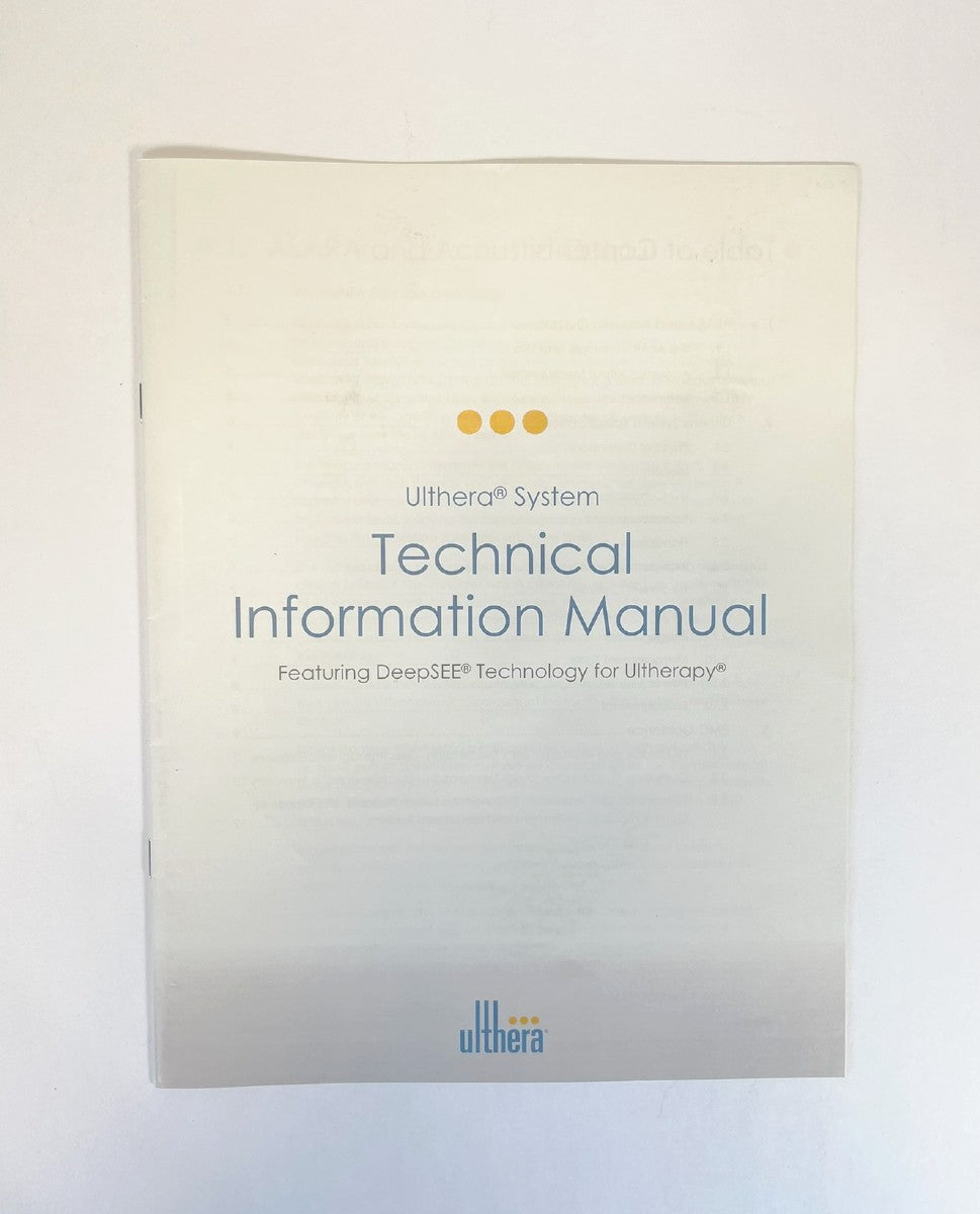 Ulthera System DeepSEE Information Manual 1000933IFU