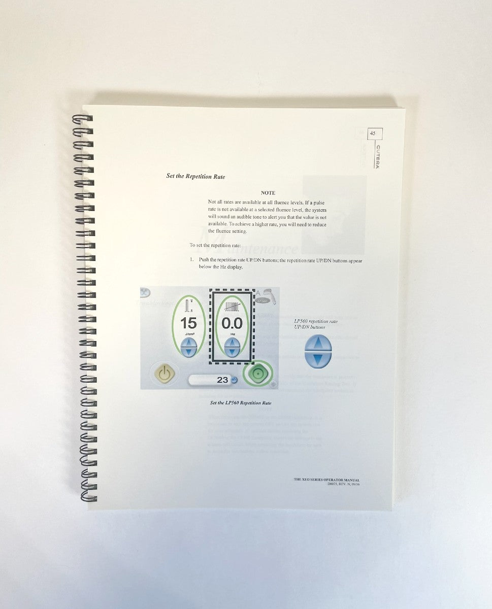 Cutera Laser OPERATOR'S MANUAL Xeo Seiesr