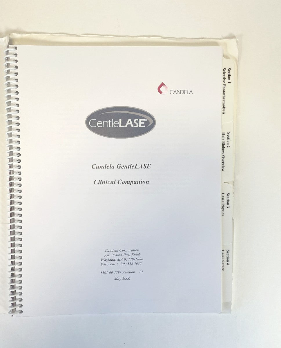 2006 Candela VBeam Pulsed Dye Lasers Clinical In-Service Manual 8501-00-1797