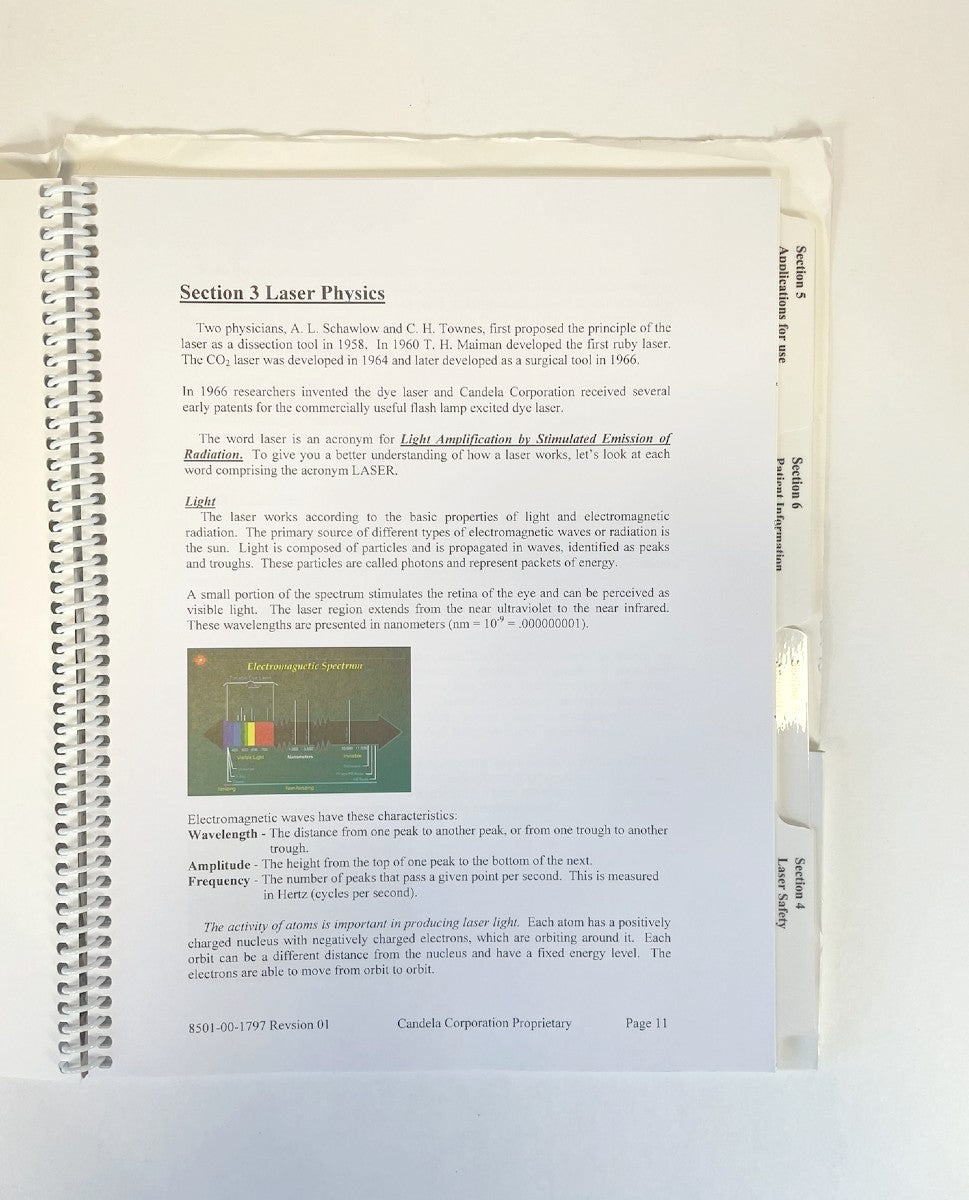 2006 Candela VBeam Pulsed Dye Lasers Clinical In-Service Manual 8501-00-1797
