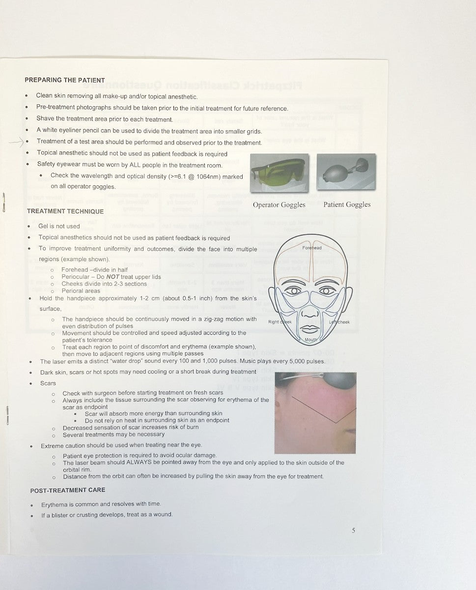 Cutera Laser Genesis Treatment Guidelines D0028 Rev. F June/2013