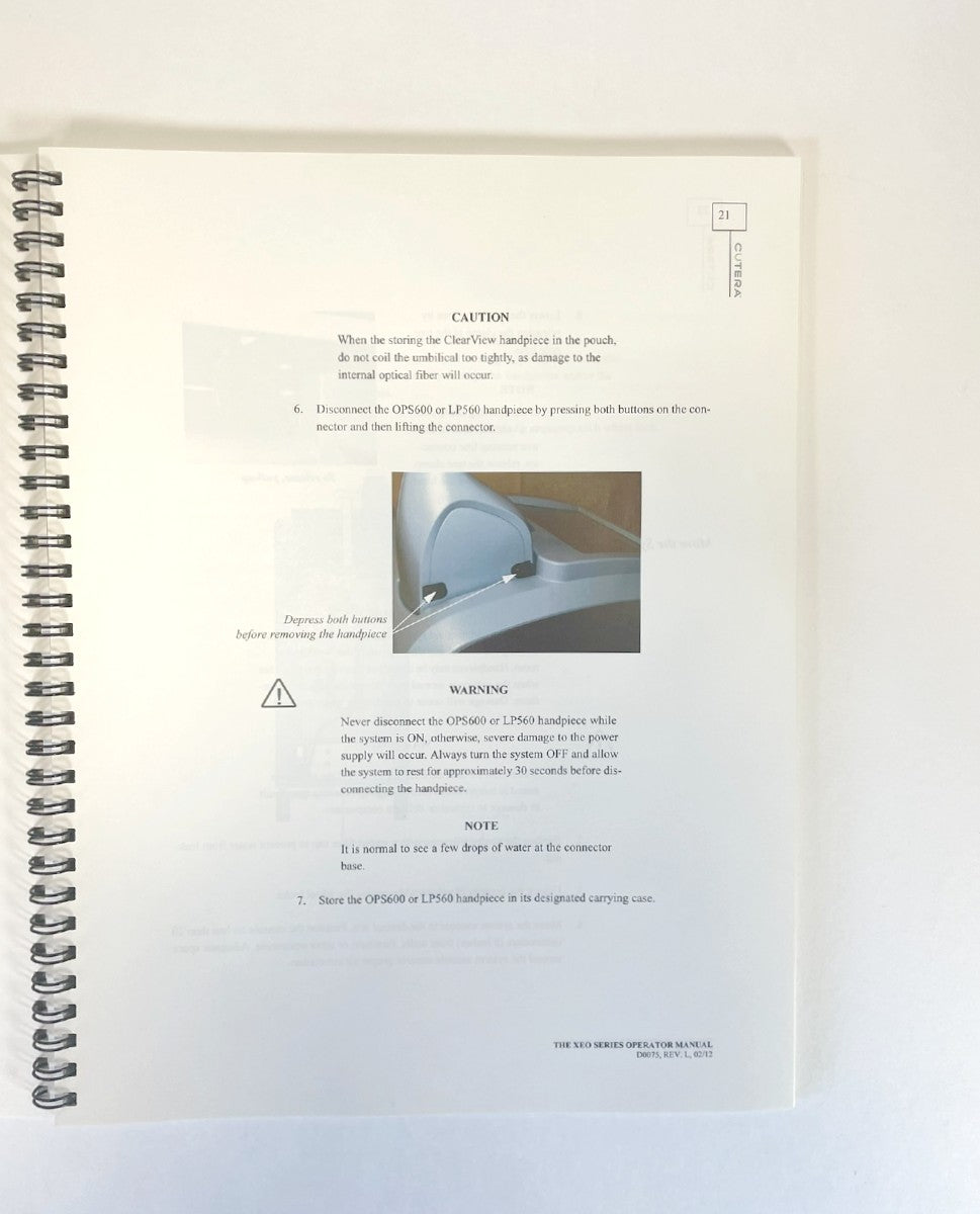 CUTERA, Xeo Series Operator Manual D0075, REV. L, 02/12