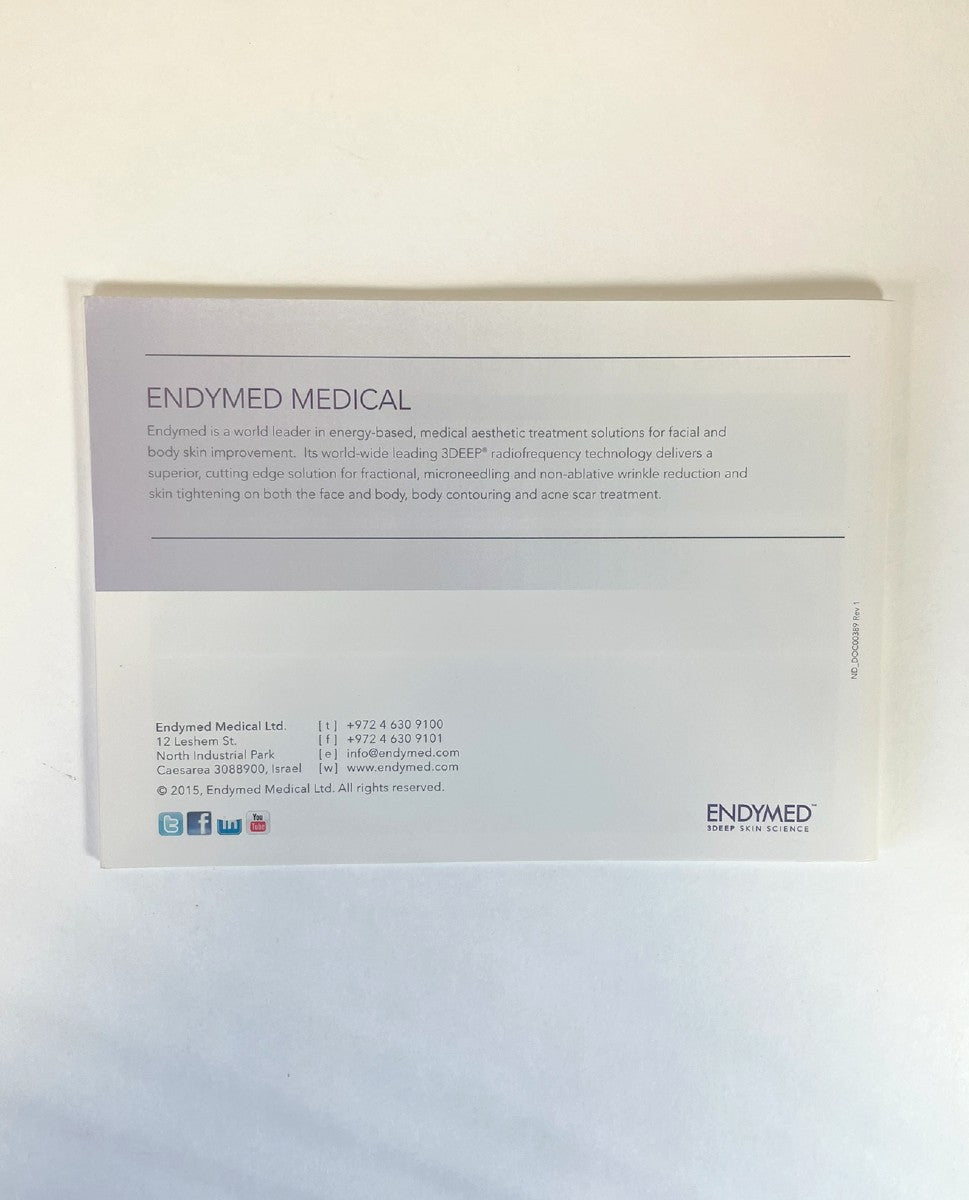 ENDYMED, BEFORE & AFTER 3DEEP RF TREATMENT PHOTOS BOOKLET, 2015