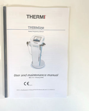 THERMI, 250, USER AND MAINTENANCE MANUAL, P/N: REV. 0.3 JANUARY 2016