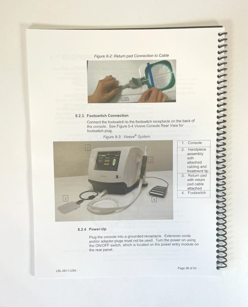 Viveve System, Technical User’s Manual, P/N: LBL-061.I USA