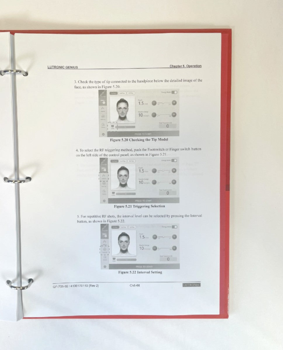 Lutronic Genius Operator’s Manual Skincare Clinic Use 4100170110 (Rev 2)