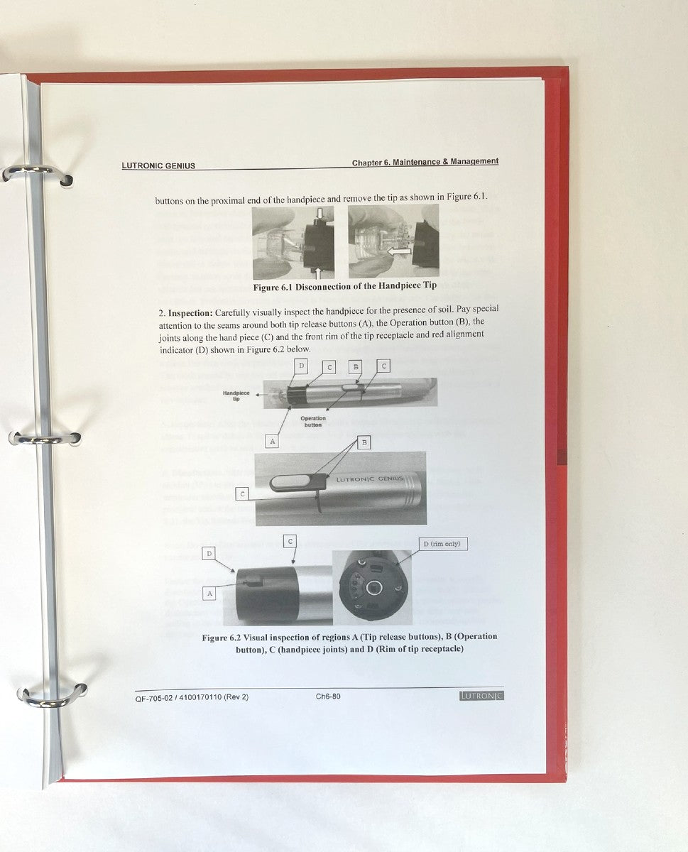 Lutronic Genius Operator’s Manual Skincare Clinic Use 4100170110 (Rev 2)
