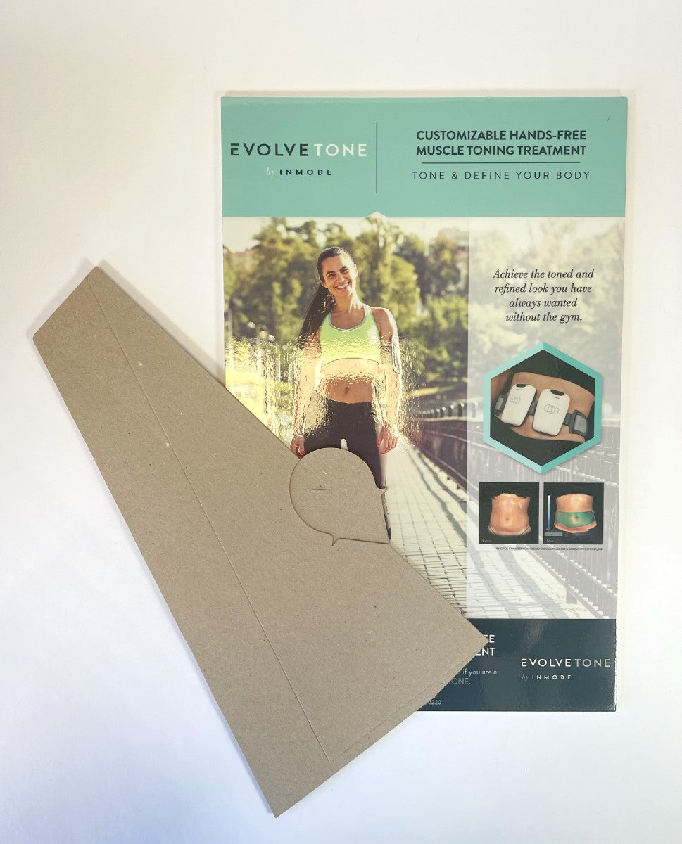 Evolvetone by Inmode Customizable Hands-Free Musclet Toning Treatment Tone & Define Your Body Brochure Display