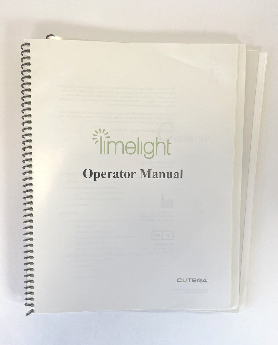 Cutera LimeLight Pigment Vascular Handpiece Operator Manual |2017|REV C|D0436