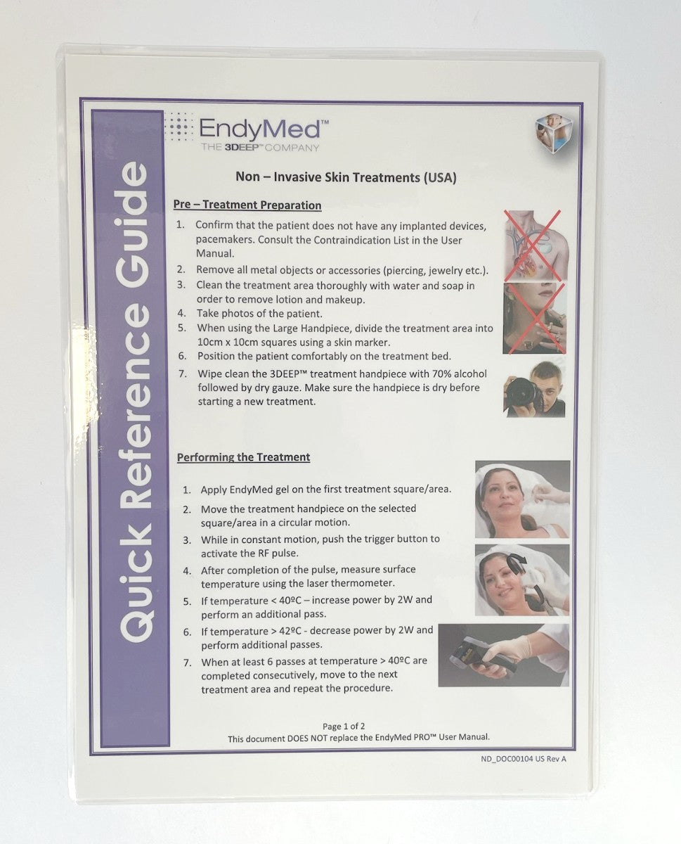 EndyMed Quick Reference Guide DOC000104 US Rev. A