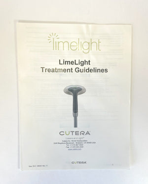 CUTERA limelight LimeLight Treatment Guidelines D0481 Rev. E EXP. 2013