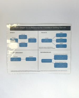 VASER Shape Quick Reference For Procedure Setting Options Lipo