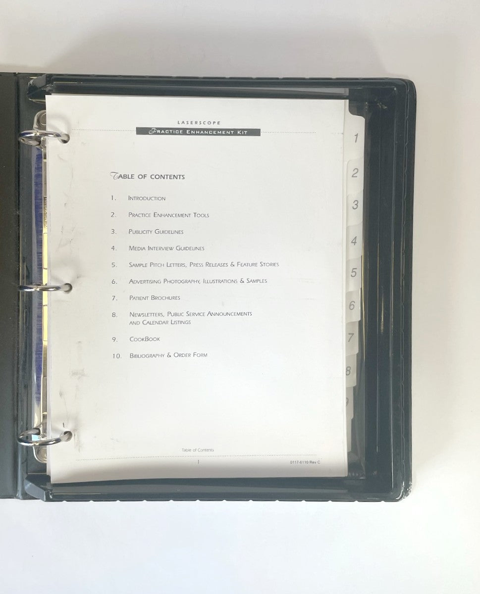 Laserscope The Art Of Aesthetic Surgery Practice Enhancement Kit 0117-611 D Rev.C