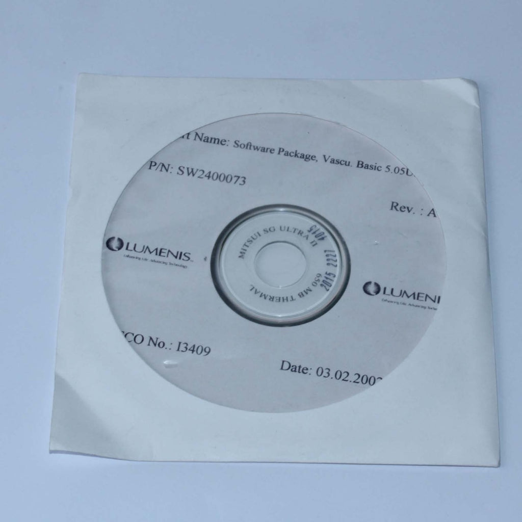 Lumenis Vasculight CD Software Package Vascu. Basic 5.05USA SW2400073 UNTESTED