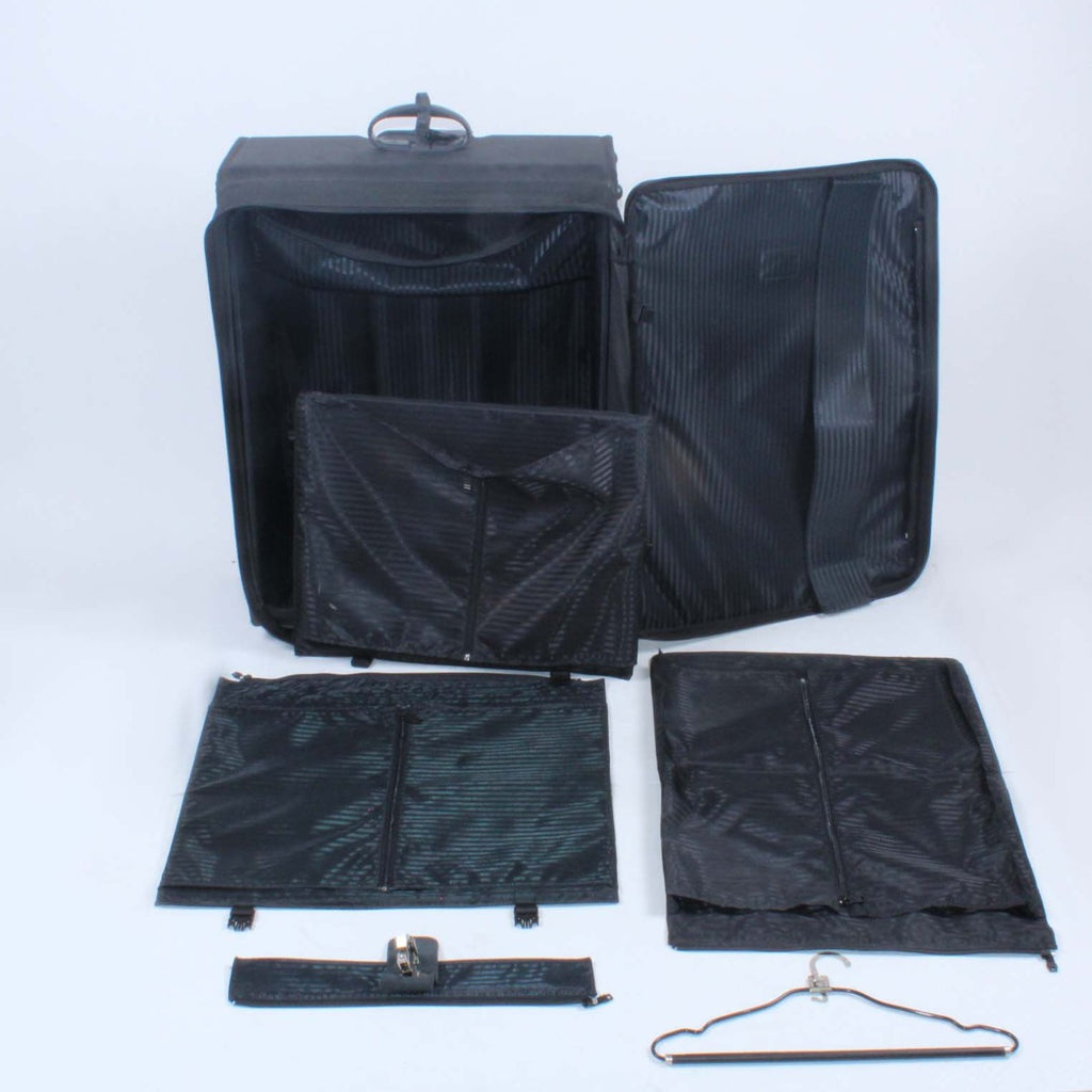 TUMI 2246D3 Black Alpha Luggage 2 Wheel Suitcase w/ Expansion Panels & Hanger