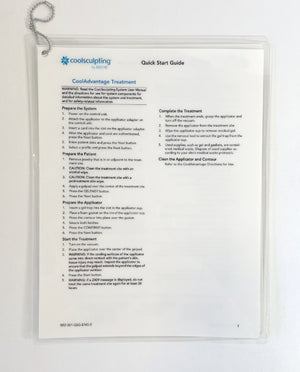 ZELTIQ Coolsculpting Quick Start Guide, CoolAdvantage Treatment, BRZ-001-QSG-ENG-E / D (2 Sheets)