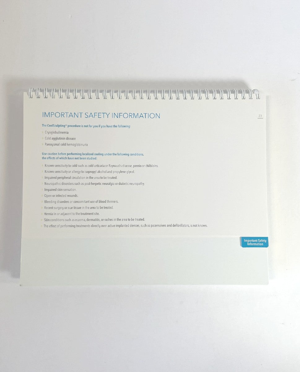 Zeltiq Coolsculpting Freeze Away Fat Guide Book Brochure