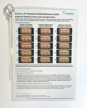 Syneron, Sublative RF Treatment Quick-Reference Guide