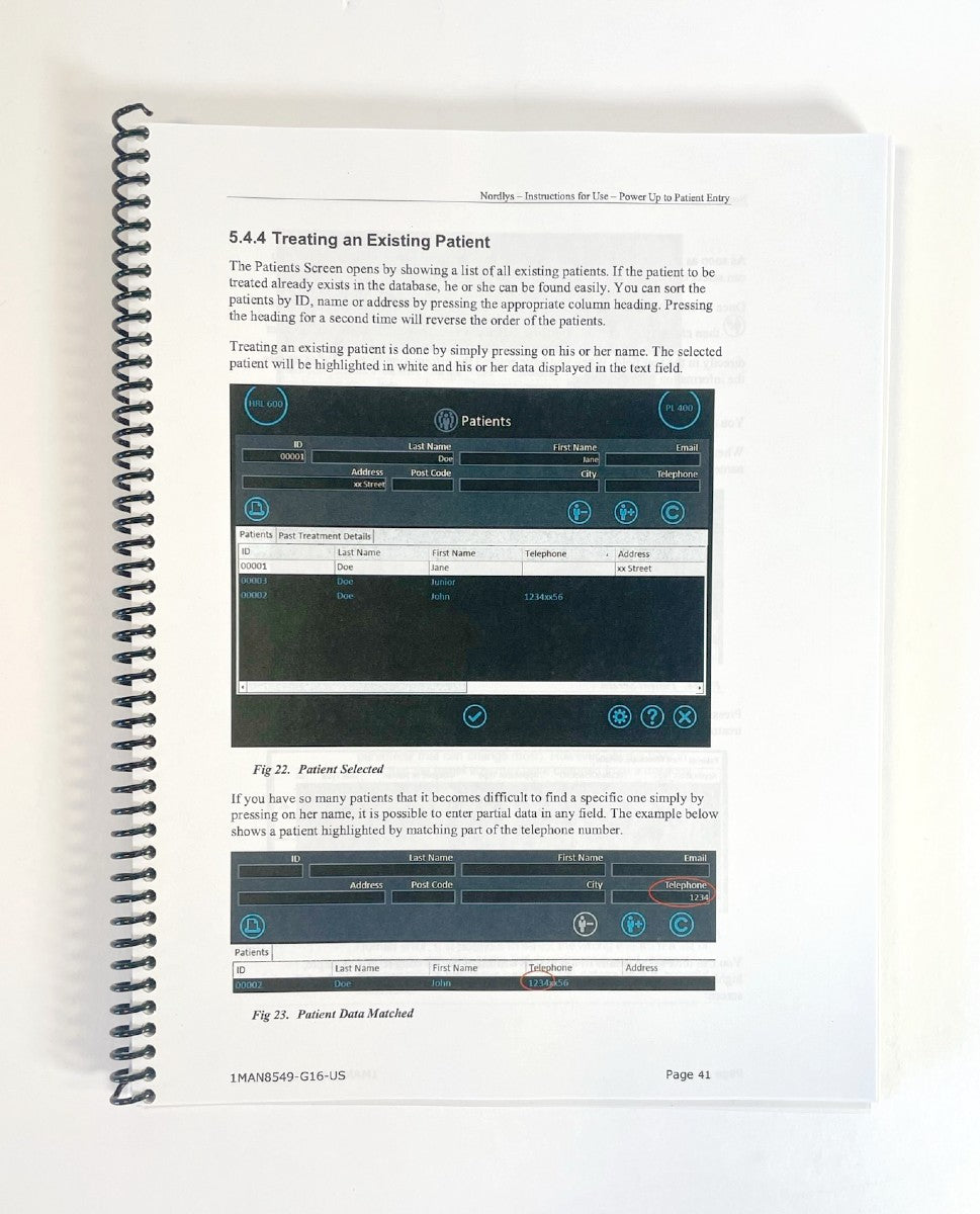 CANDELA, Nordlys User Manual, P/N 1MAN8549-G16-US