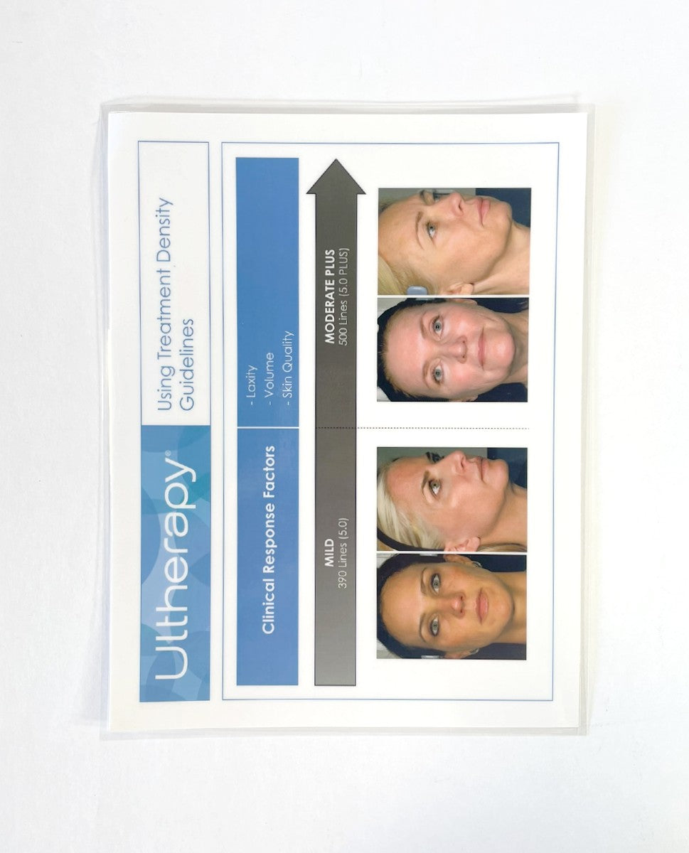 Ultherapy Guideline (5.0 PLUS), Using Treatment Density Guidelines P/N L0511-006 Rev. A (1 sheet)