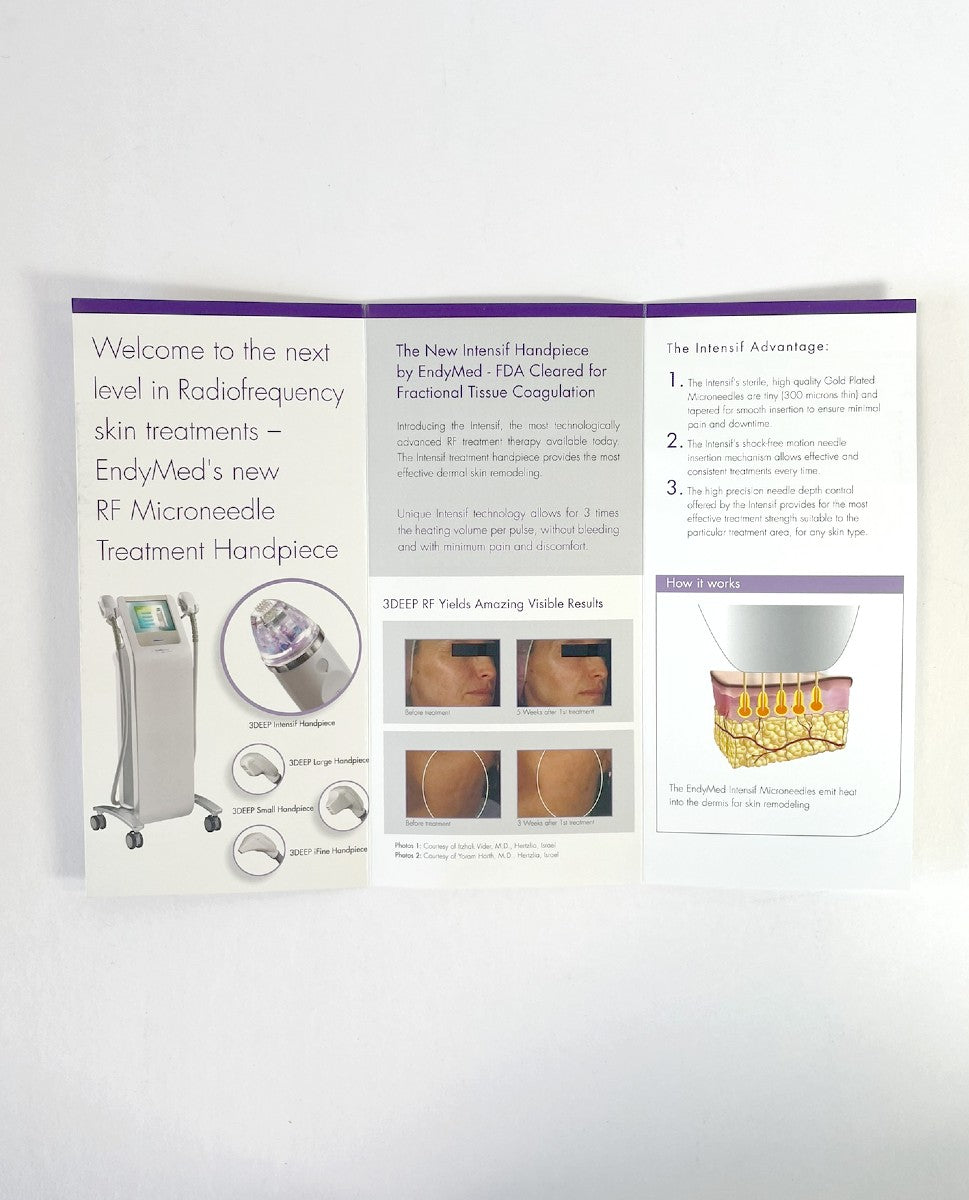 ENDYMED, INTENSIF, Discover 3DEEP RF – Your skin, only better!, Brochure (125 brochures)