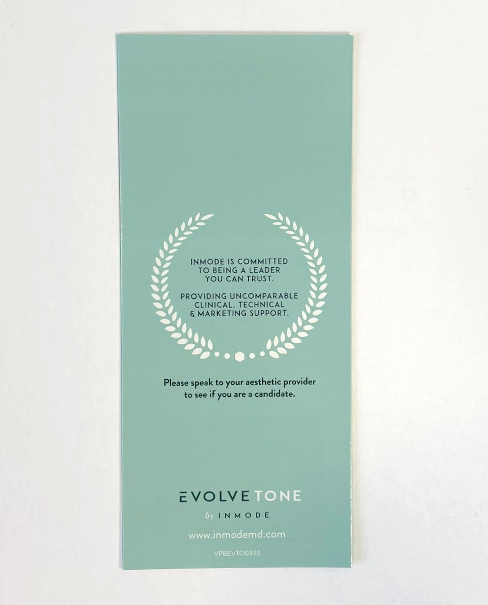 INMODE, EVOLVETONE, TONE & DEFINE YOUR BODY P/N: VPBEVTO0320 (50 BROCHURES)