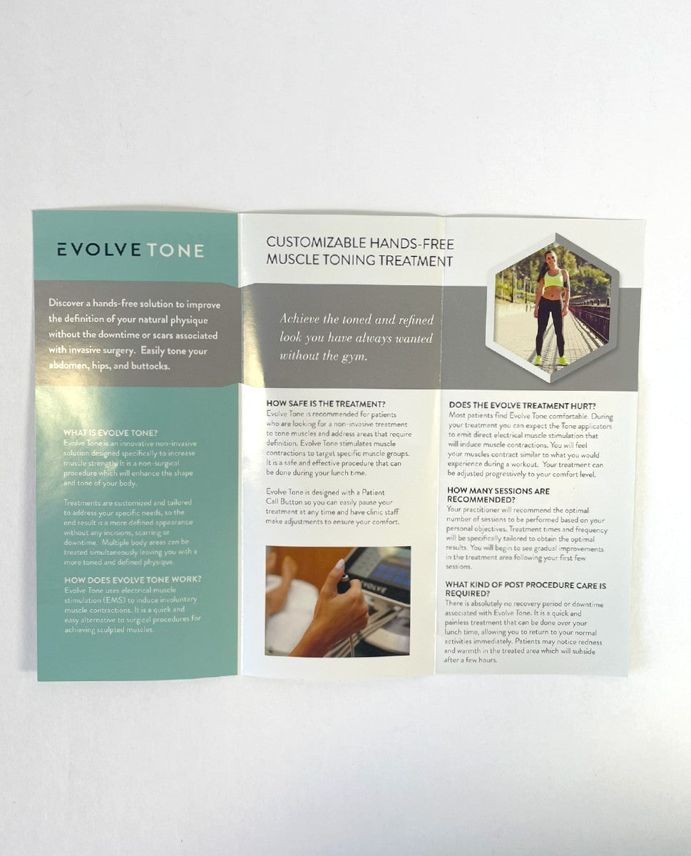 INMODE, EVOLVETONE, TONE & DEFINE YOUR BODY P/N: VPBEVTO0320 (50 BROCHURES)