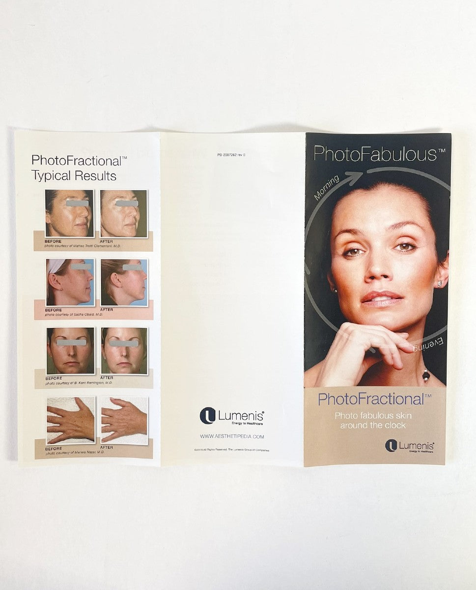 LUMENIS, PhotoFabulous, PhotoFractional, PB-2007262 Rev. B (58 Brochures)