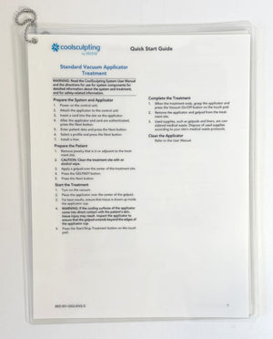 Zeltiq CoolSculpting Quick Start Guide Surface Applicator Treatment