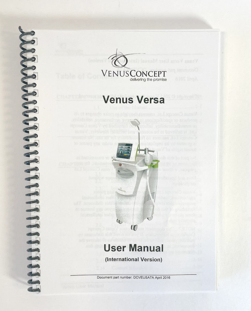 VenusConcept Venus Versa User Manual