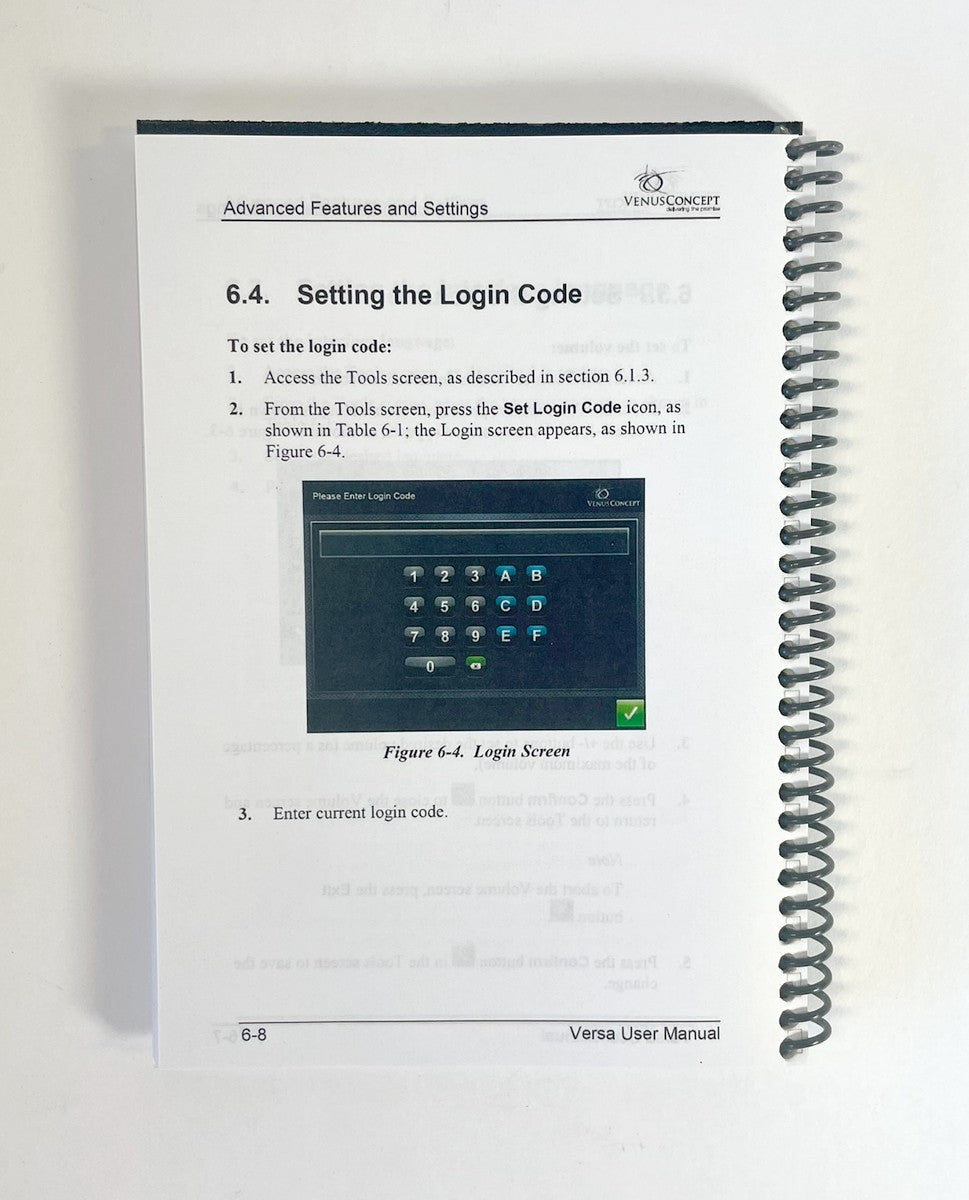 VenusConcept Venus Versa User Manual
