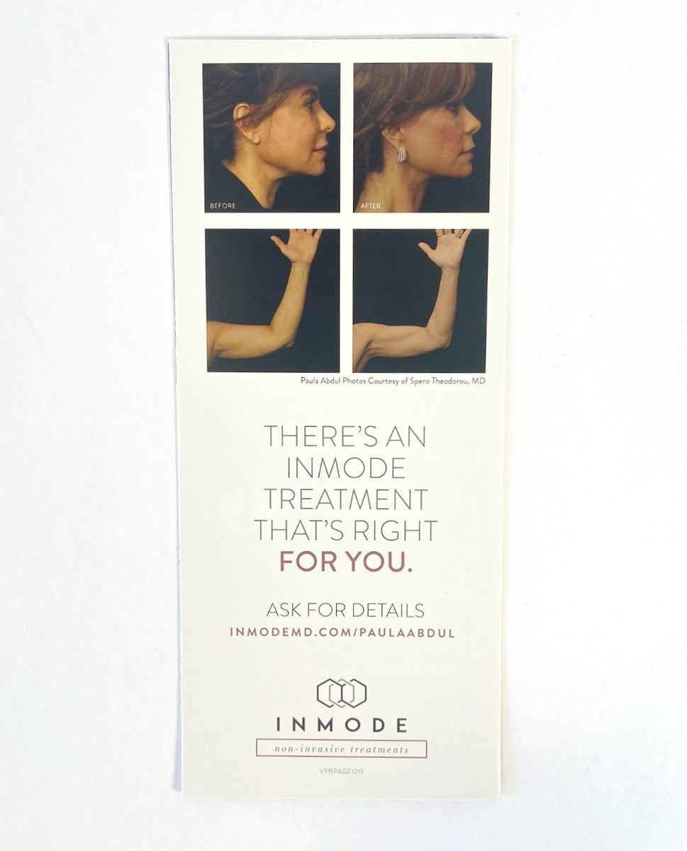 INMODE Paula Abdul TREATMENT BROCHURE 25 Pcs