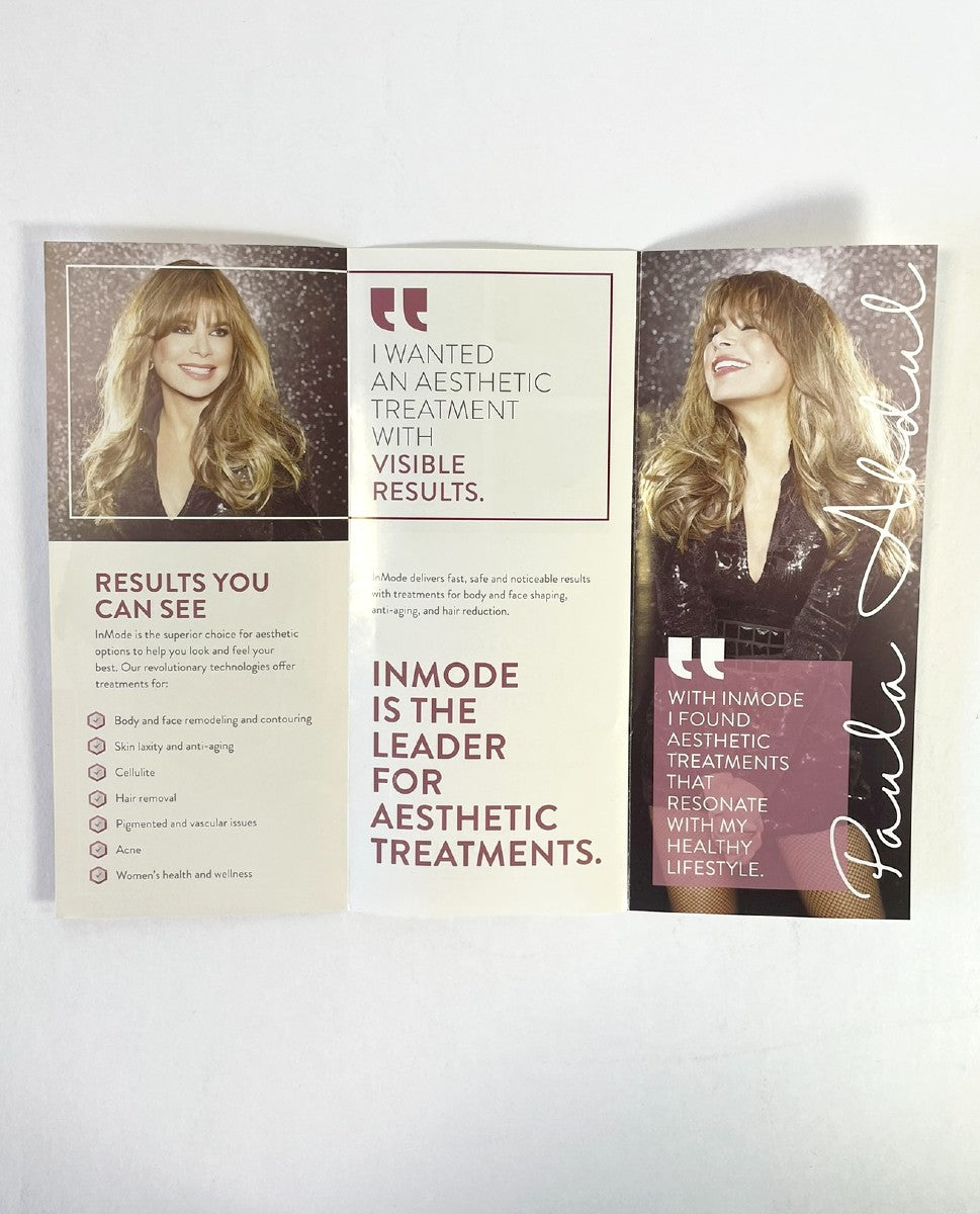 INMODE Paula Abdul TREATMENT BROCHURE 25 Pcs